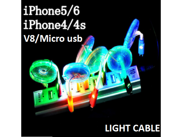 Iphone, Samsung, KRISTALL LIGHT Datencable 1m
